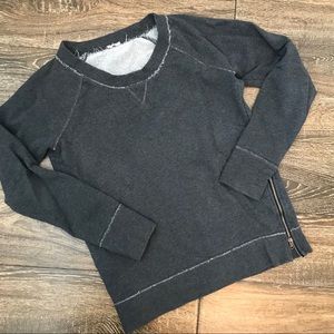 ❤️ J Crew Charcoal Sweater with Side Zip